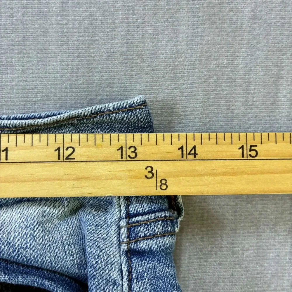 Willow + Root Rise Up Jeans Womens 26 Light Wash Distressed Straight Leg Stretch - Picture 6 of 9